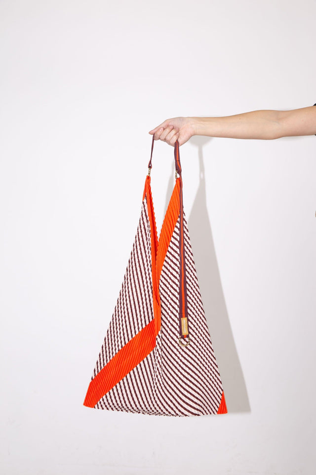 Multitudes Bags Y bag plissettata in raso Francesca Red