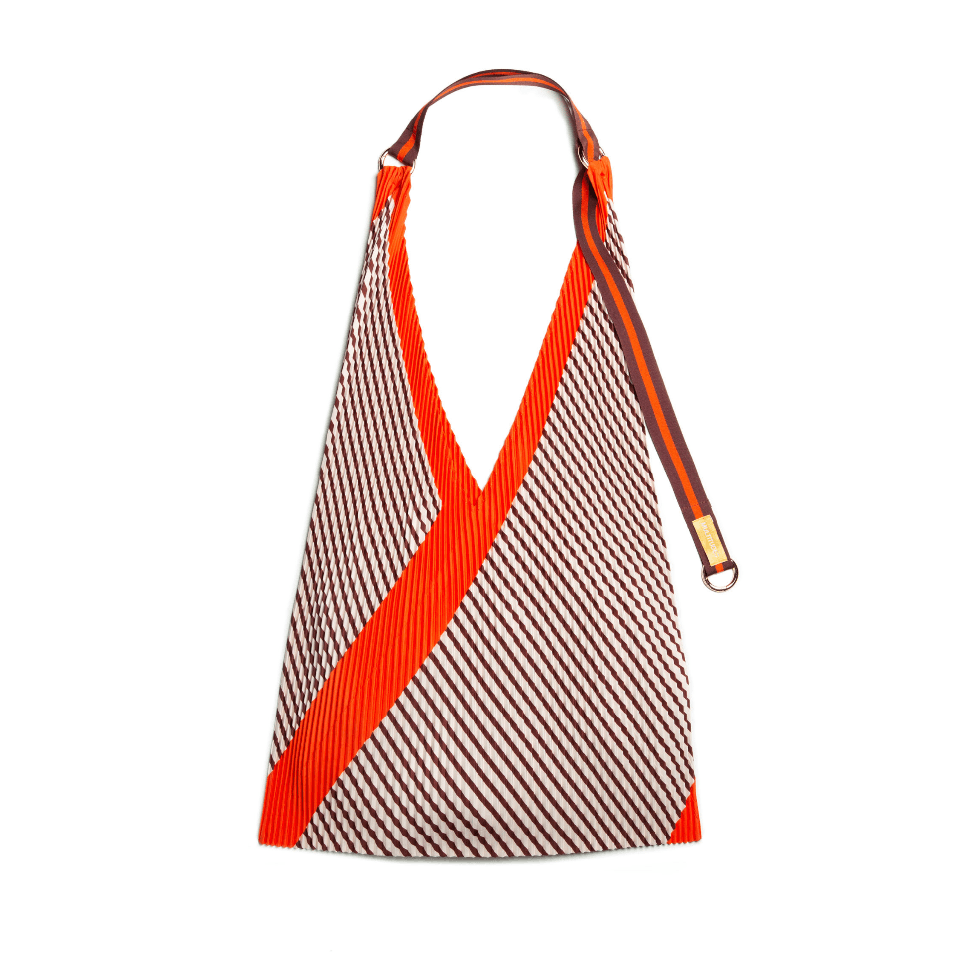 Multitudes Bags Y bag plissettata in raso Francesca Red