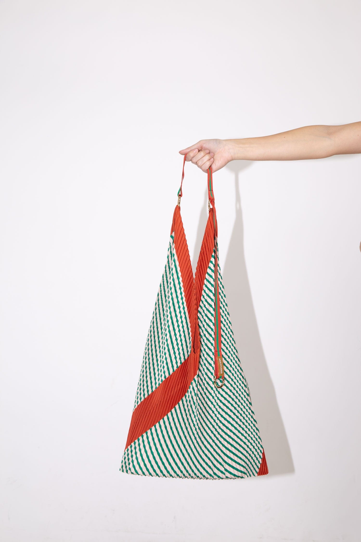 Multitudes Bags Y bag plissettata in raso Francesca