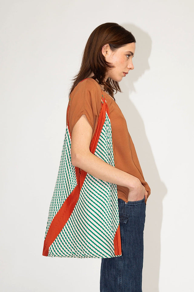 Multitudes Bags Y bag plissettata in raso Francesca