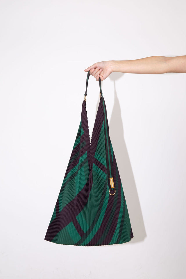 Multitudes Bags Y bag plissettata in raso Ornella