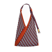 Multitudes Bags Y bag plissettata in raso Sophia Terracotta