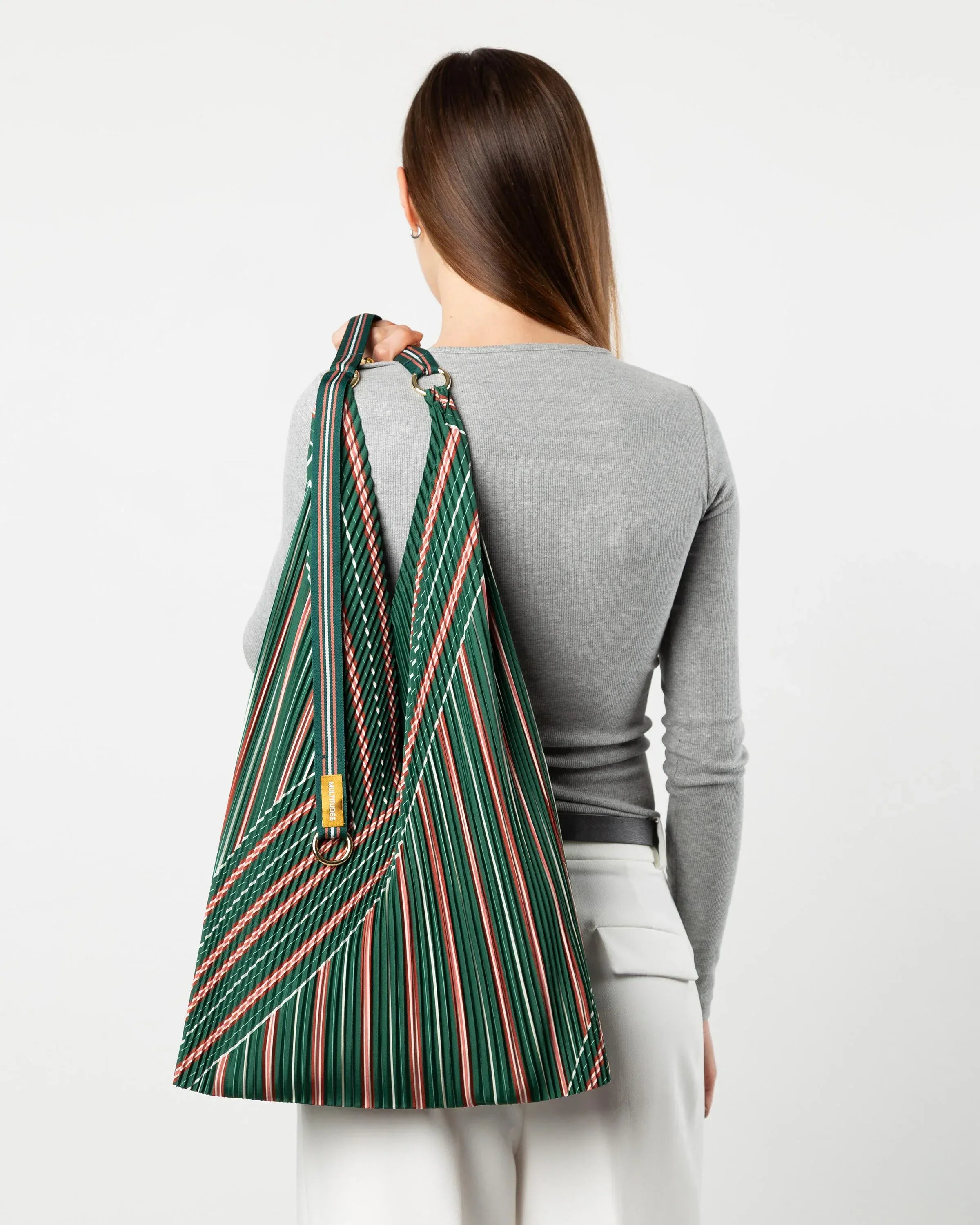 Multitudes Bags Y bag plissettata - Stella Green