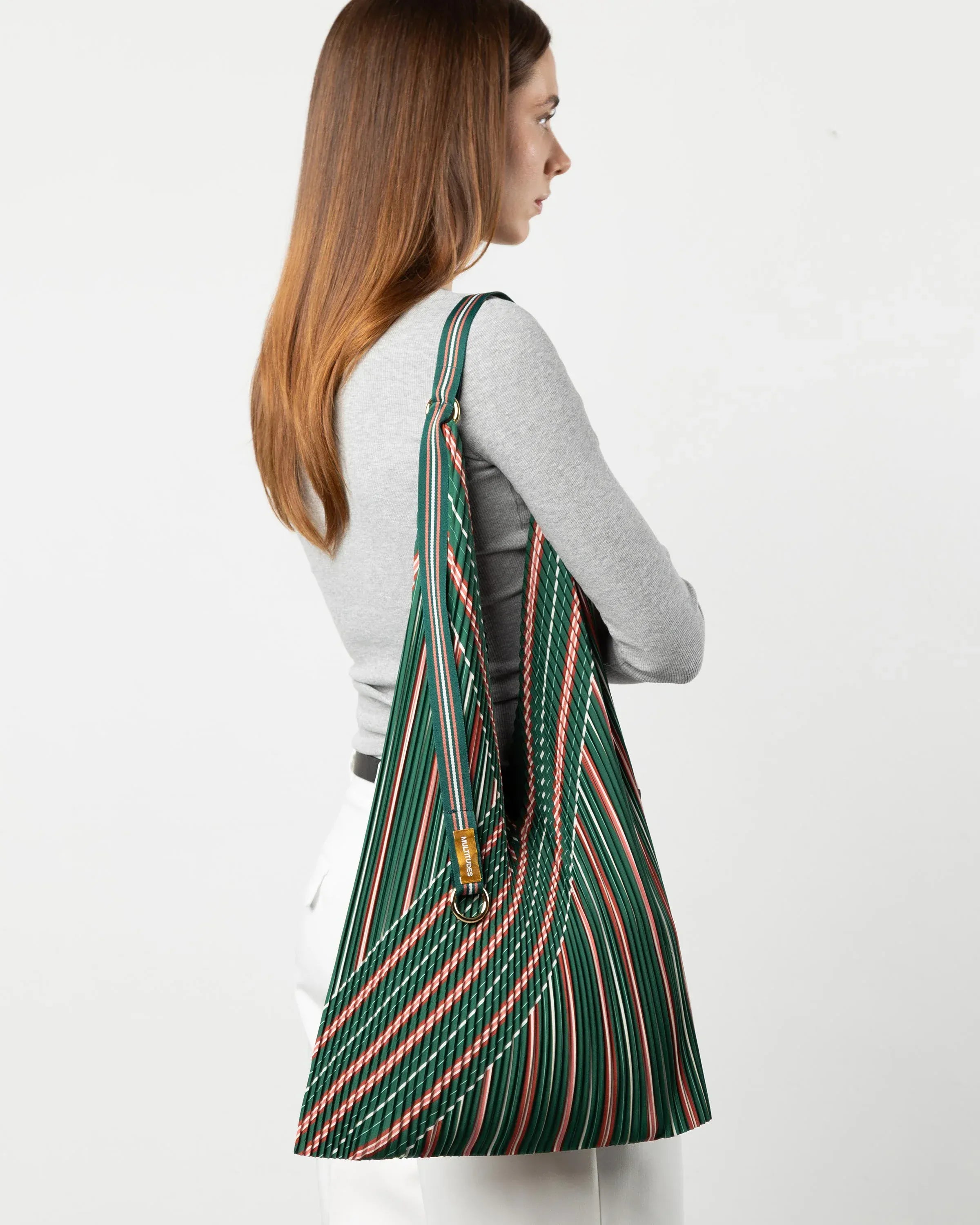 Multitudes Bags Y bag plissettata - Stella Green