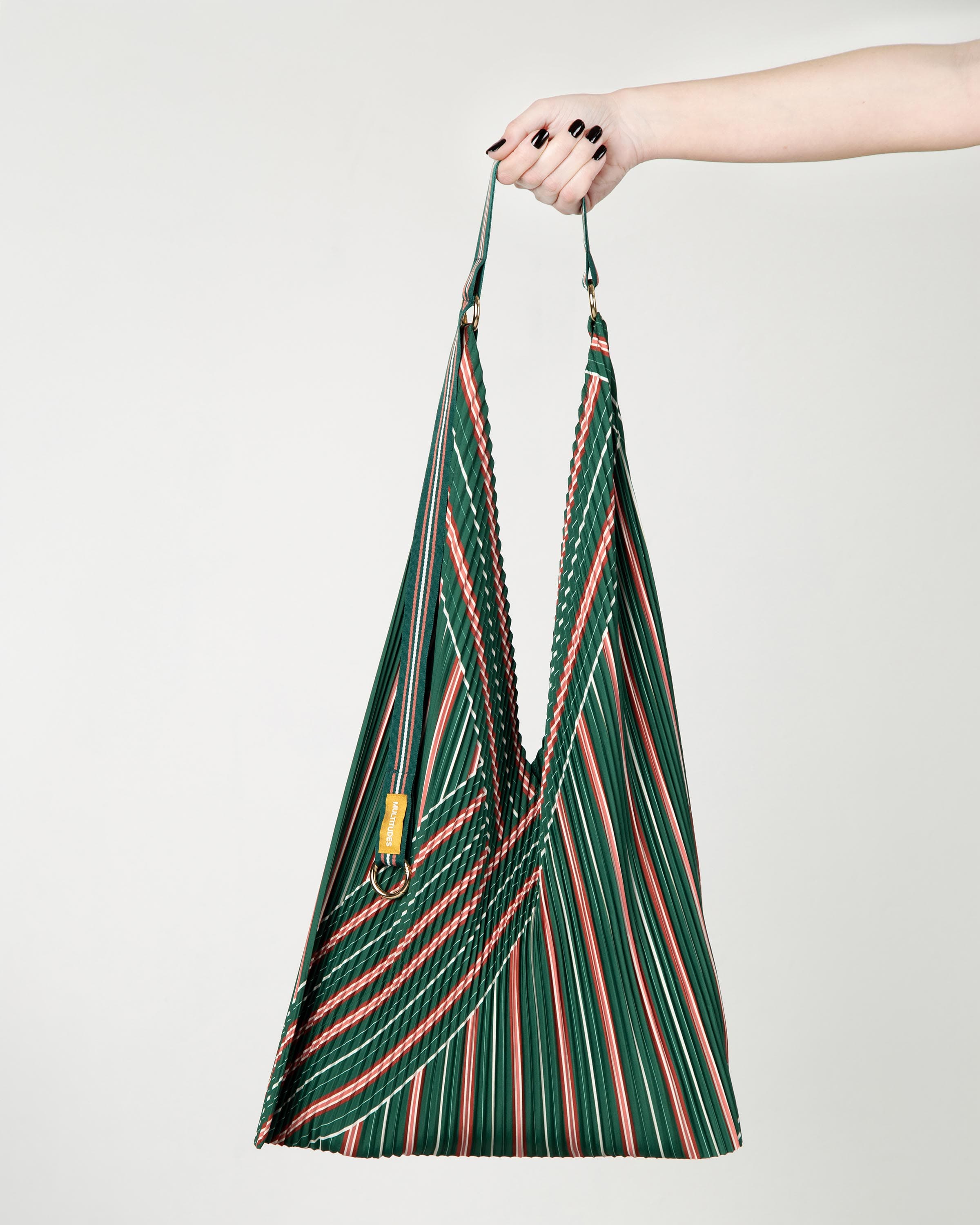 Multitudes Bags Y bag plissettata - Stella Green