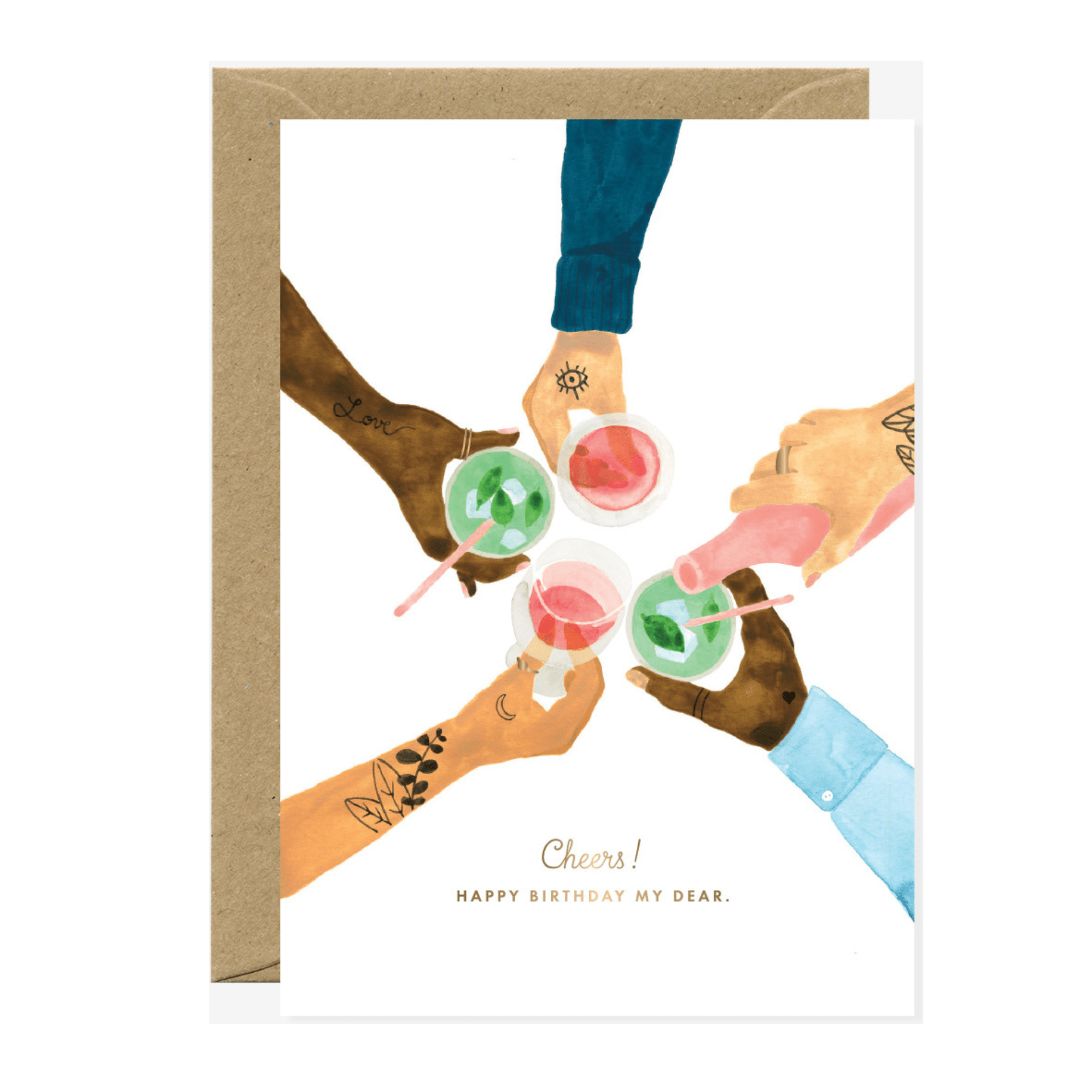 Papyrus Judith Leiber Biglietto Auguri 'Cheers To You' – Con Lamina E Gemme - 5