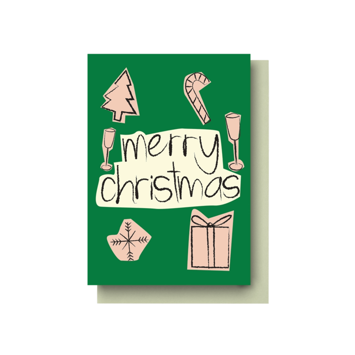 The Completist Biglietto Biglietto di Natale - Sketchy Christmas