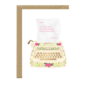 All The Way To Say Biglietto Biglietto Love you mum typewriter