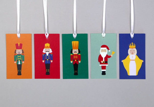 Kunst an Papier Biglietto Gift tag Xmas