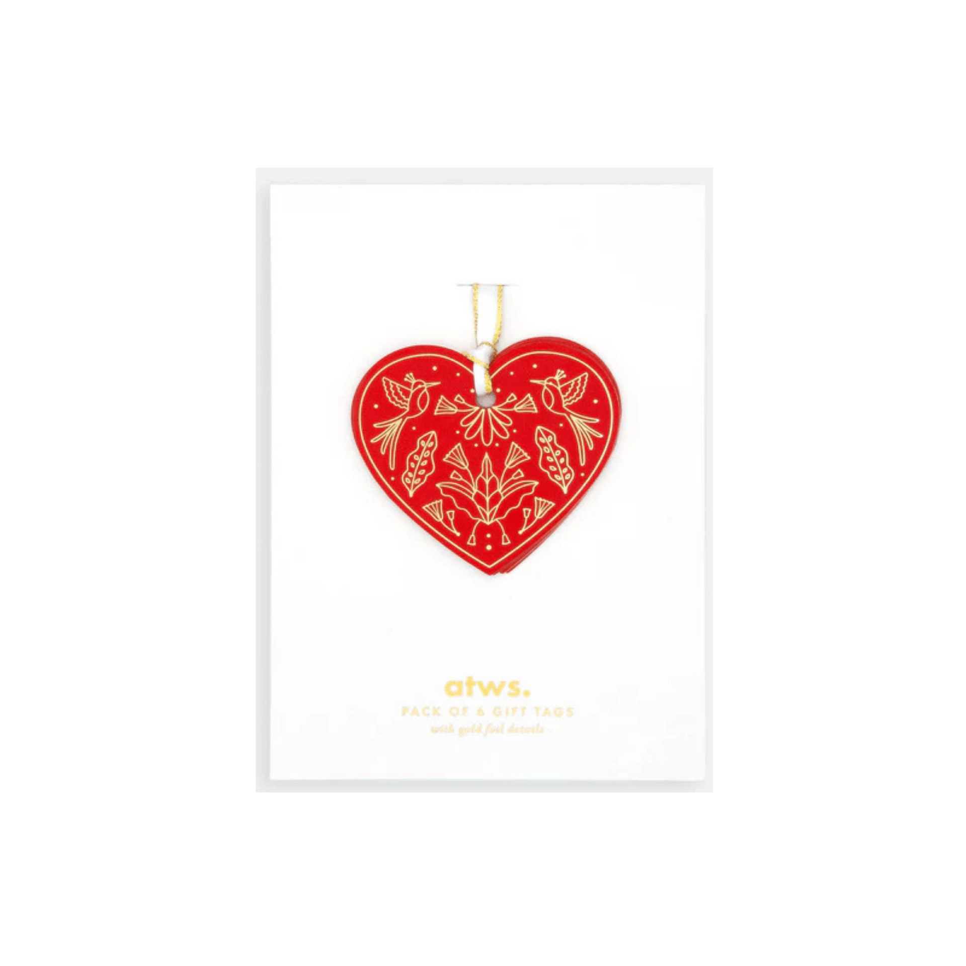All The Way To Say Biglietto Gift Tags Red Hearts