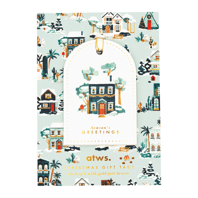 All The Way To Say Biglietto Gift Tags Snowy House