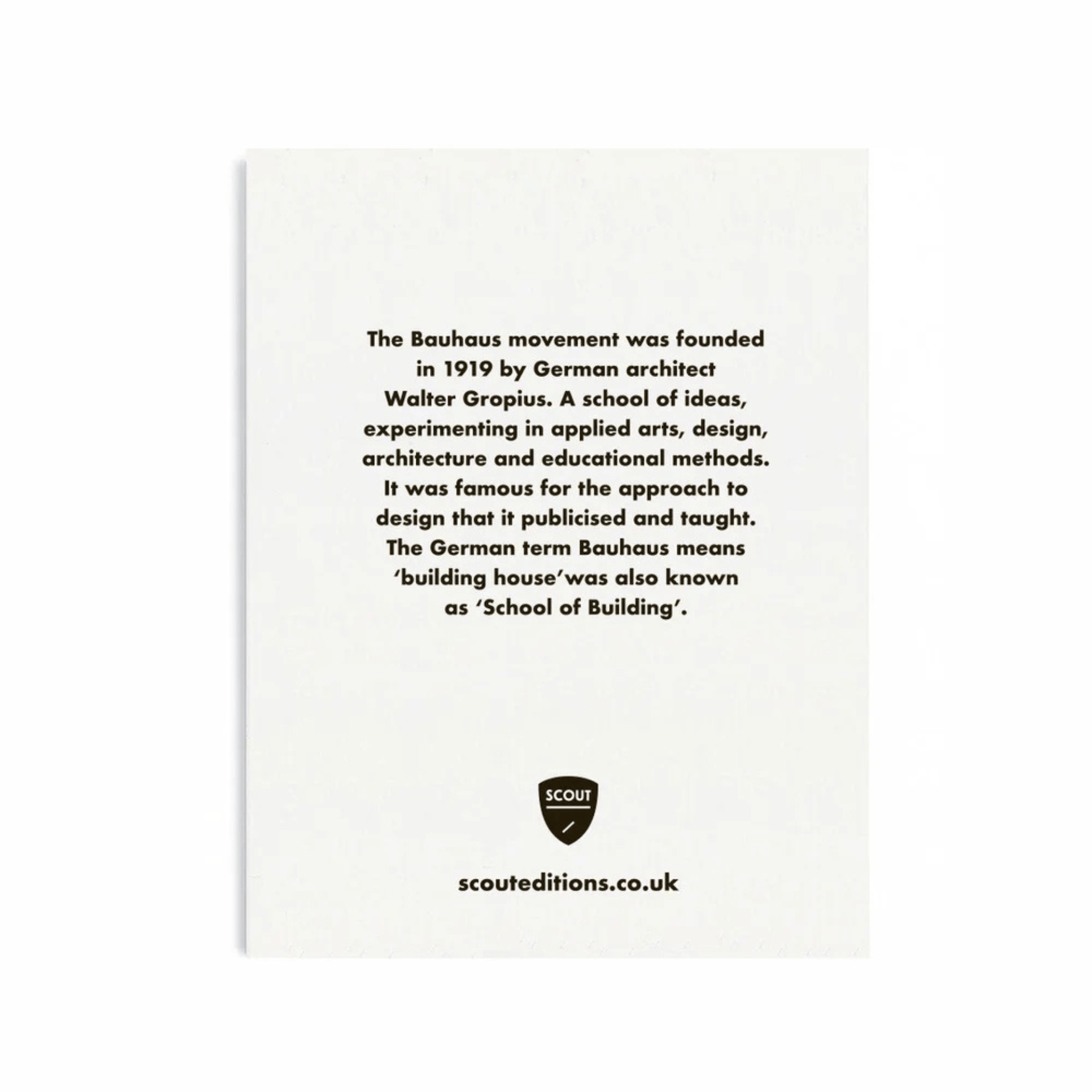 Scout Editions Biglietto Mini Card - Bauhaus