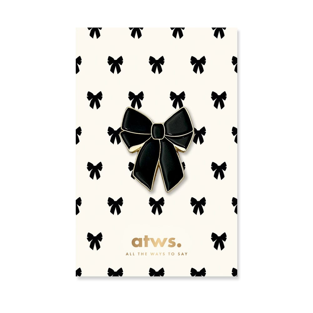 All The Way To Say Bijoux Spilla Black Bow