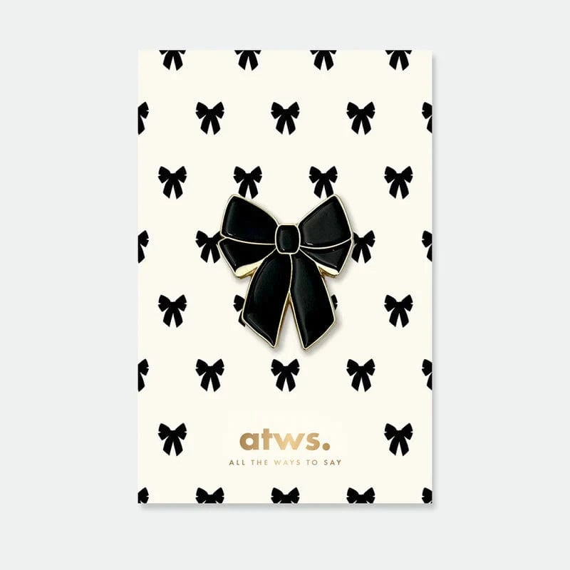 All The Way To Say Bijoux Spilla Black Bow
