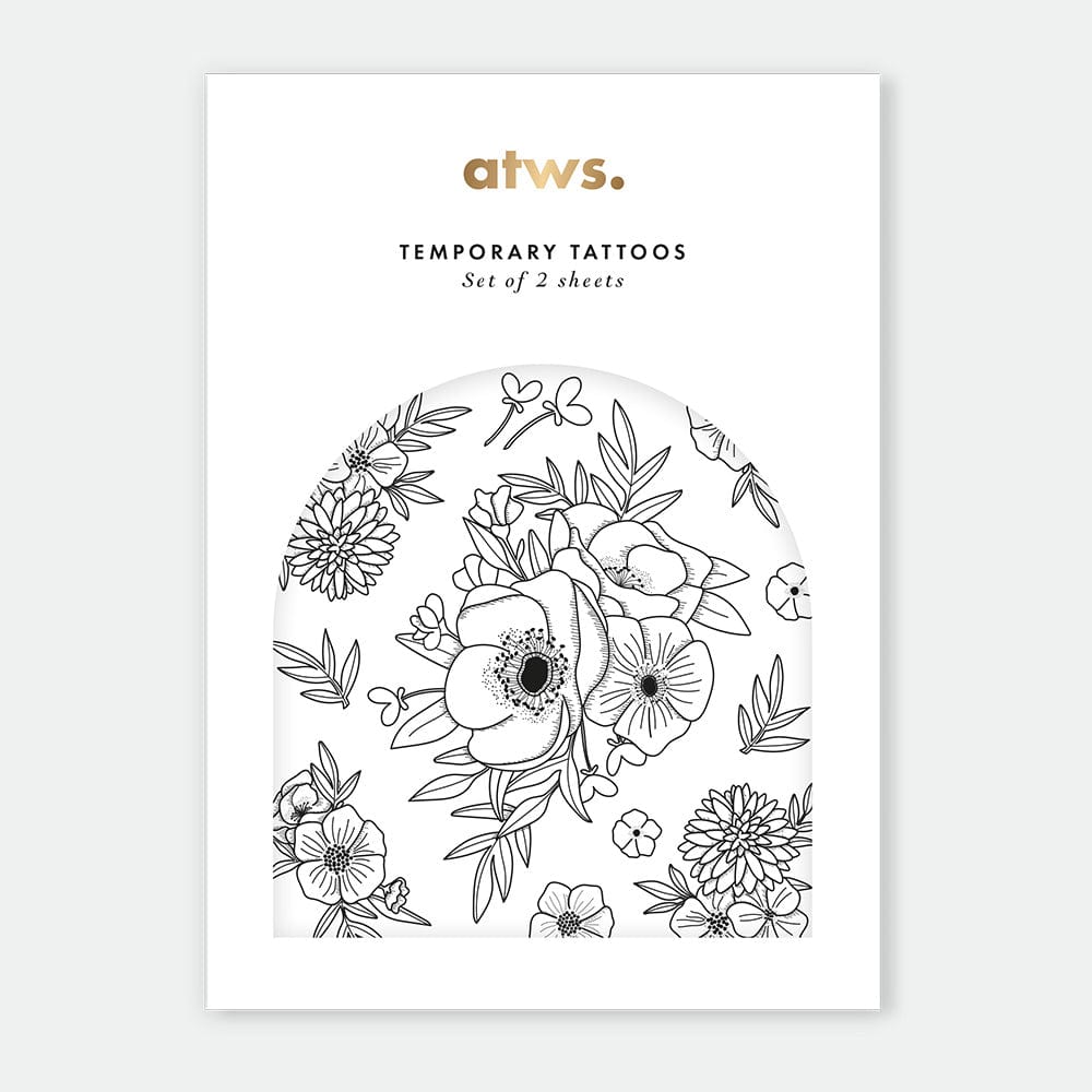 All The Way To Say Bijoux Tatoo Set Old School Flowers