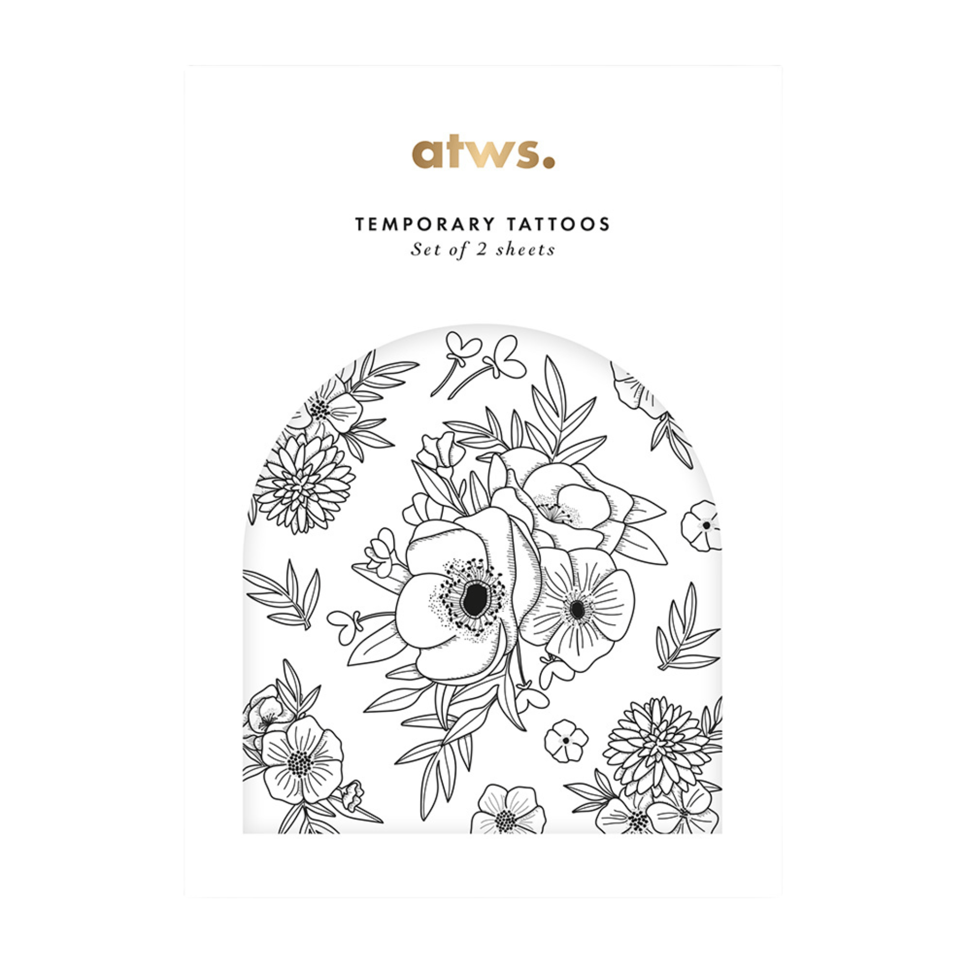 All The Way To Say Bijoux Tatoo Set Old School Flowers