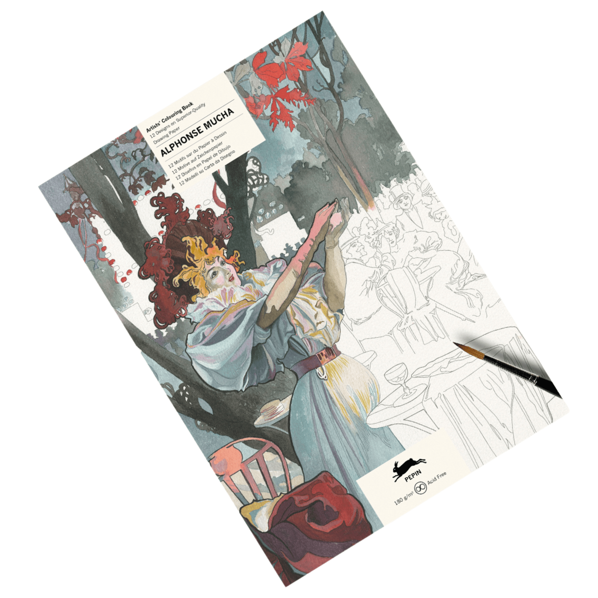Pepin Press Book Coloring Book - Alphonse Mucha