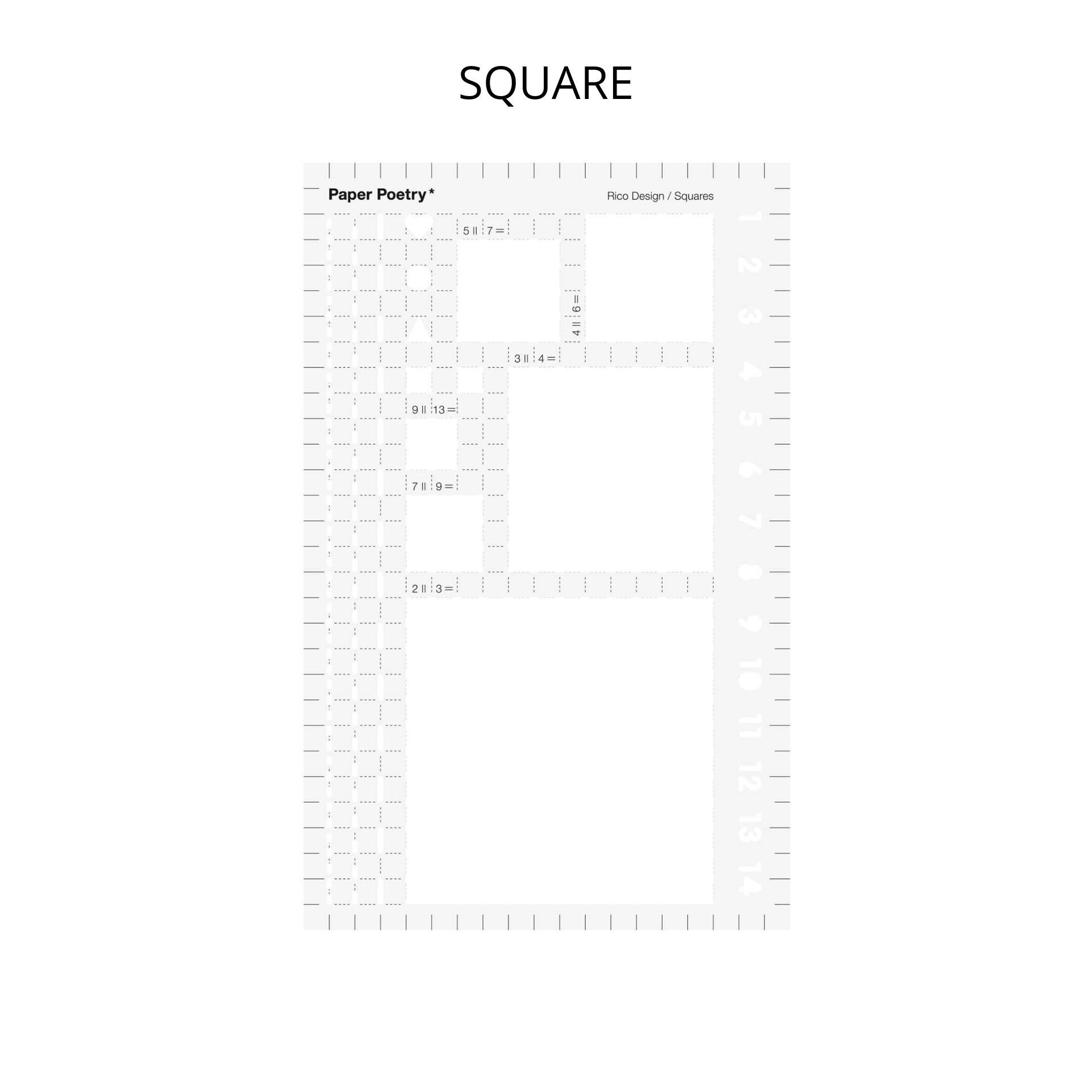 Rico Design Bullet Journal Square Stencil per Bullet Journal