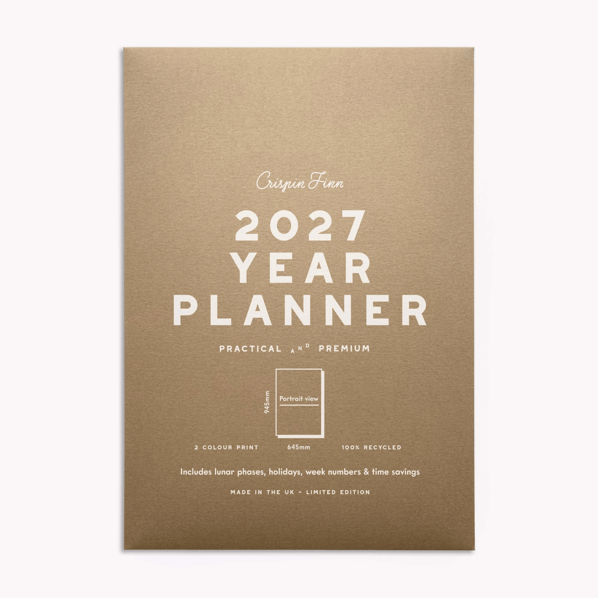 Crispin Finn calendari 2027 Year Planner - Portrait View