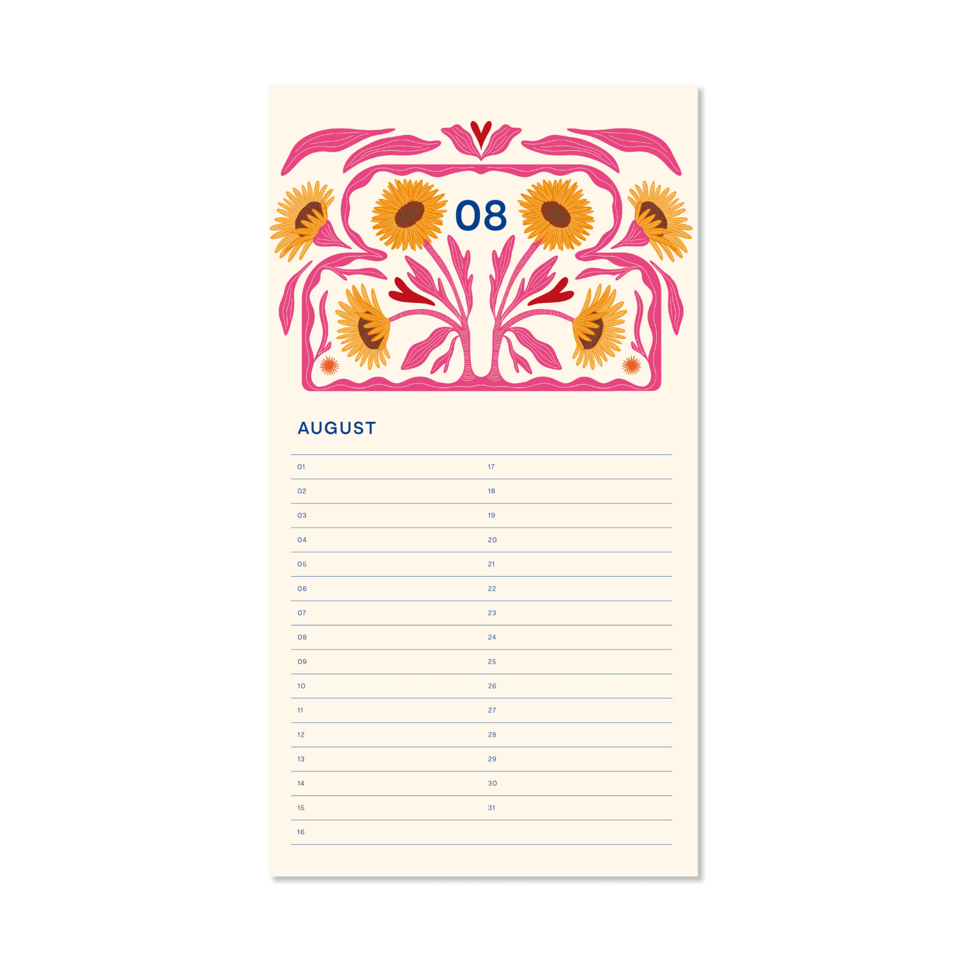 A-Journal calendari Birthday Calendar Cake
