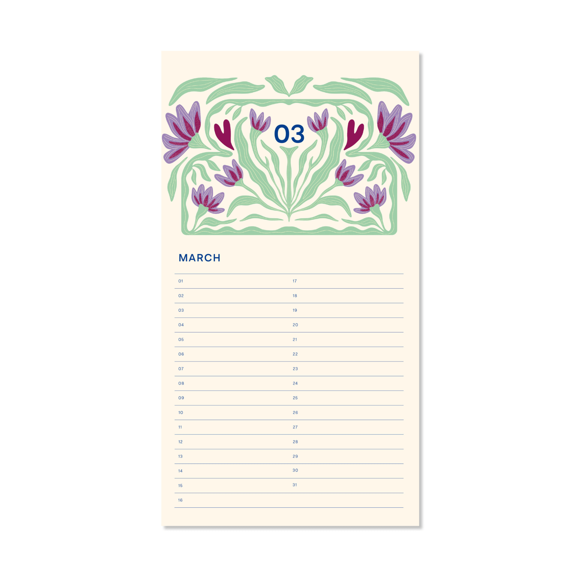 A-Journal calendari Birthday Calendar Cake