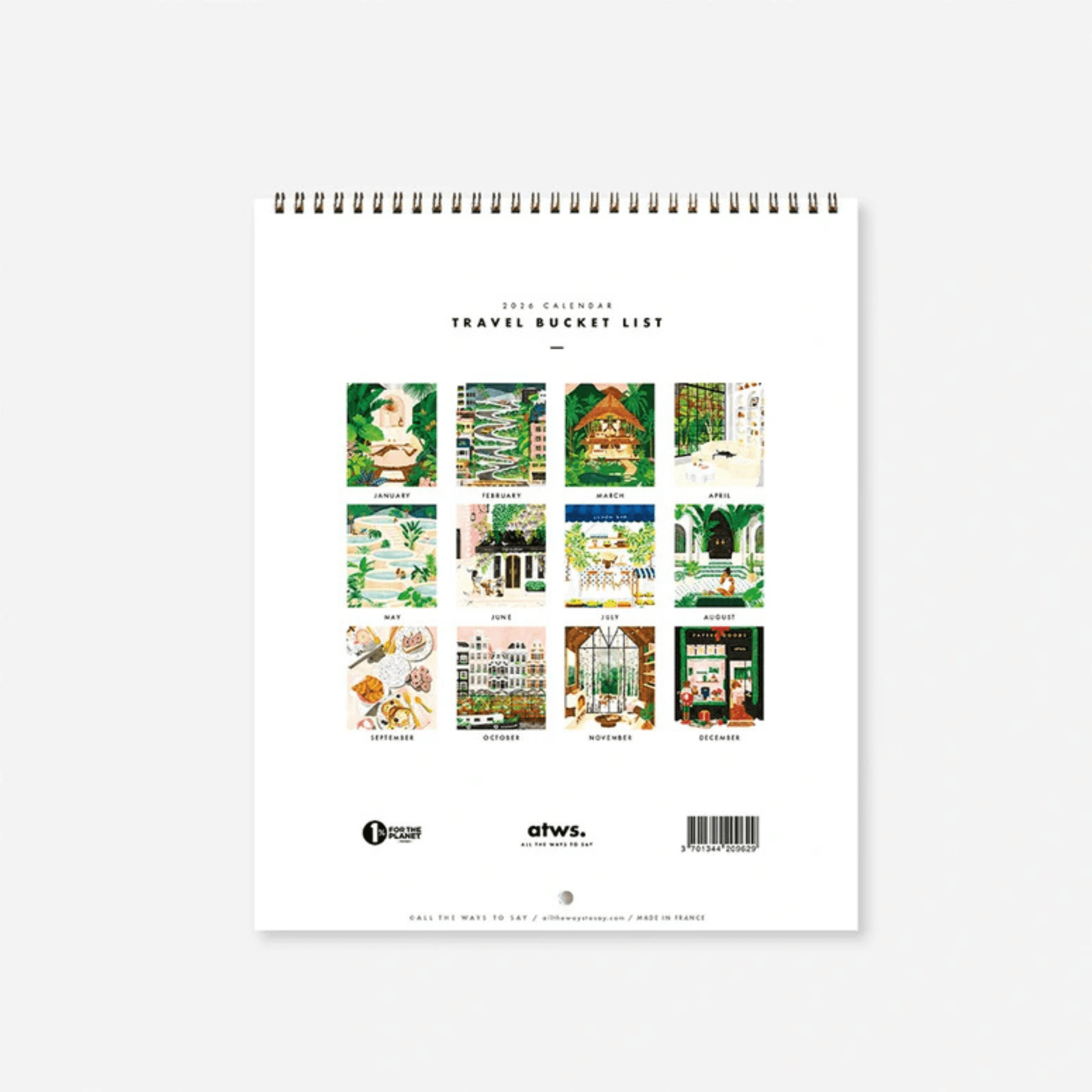 All The Way To Say calendari Calendario 2025 Travel Bucketlist