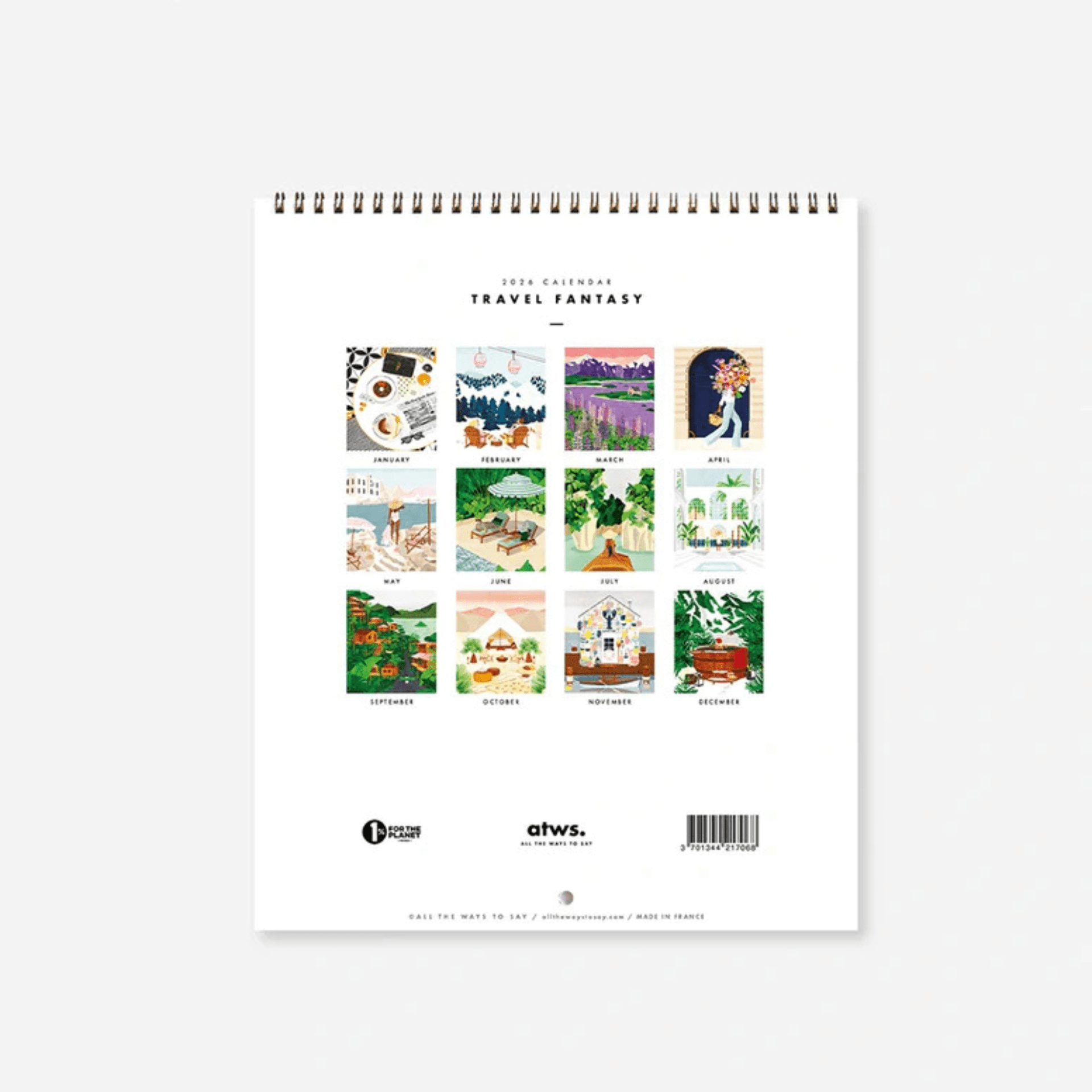 All The Way To Say calendari Calendario 2026 Travel Clichés