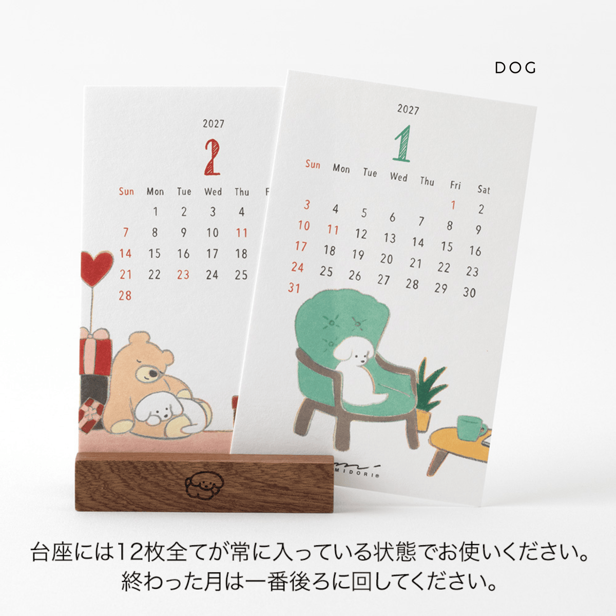 Midori calendari Calendario da Tavolo Midori 2027