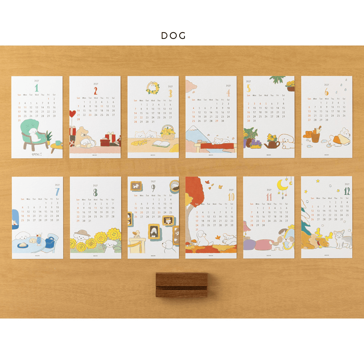 Midori calendari DOG Calendario da Tavolo Midori 2027