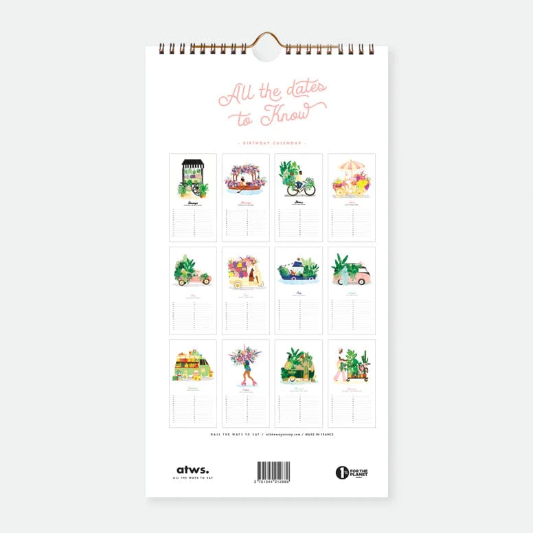 All The Way To Say calendario Birthday Calendar