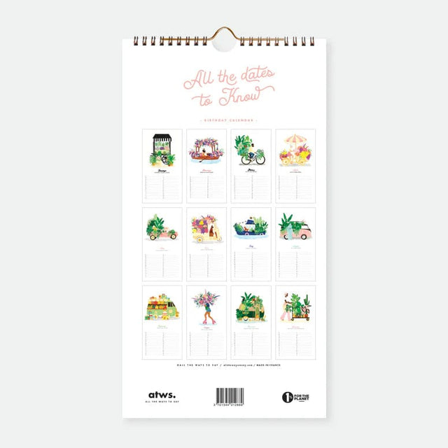 All The Way To Say calendario Birthday Calendar