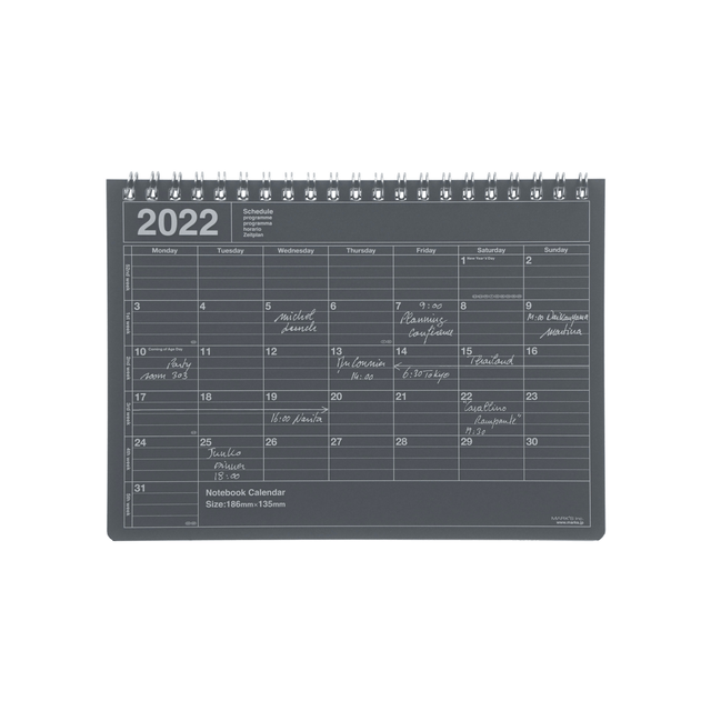 Mark's Tokyo calendario Notebook Calendar 2024 Small - Black