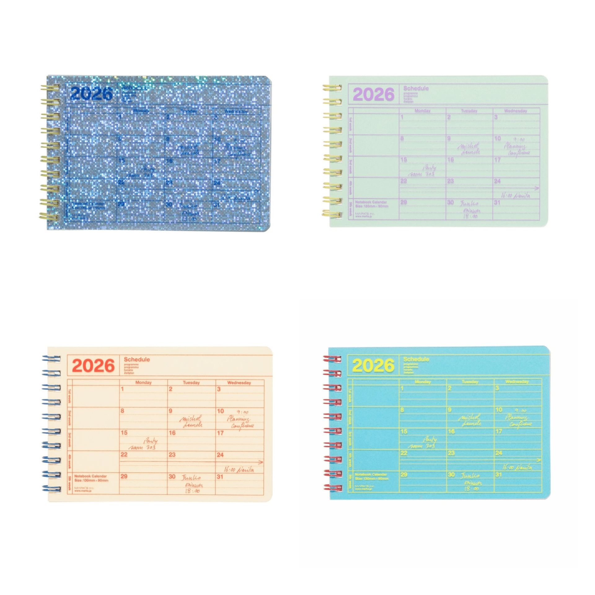 Mark's Tokyo calendario Notebook Calendar 2026 XS