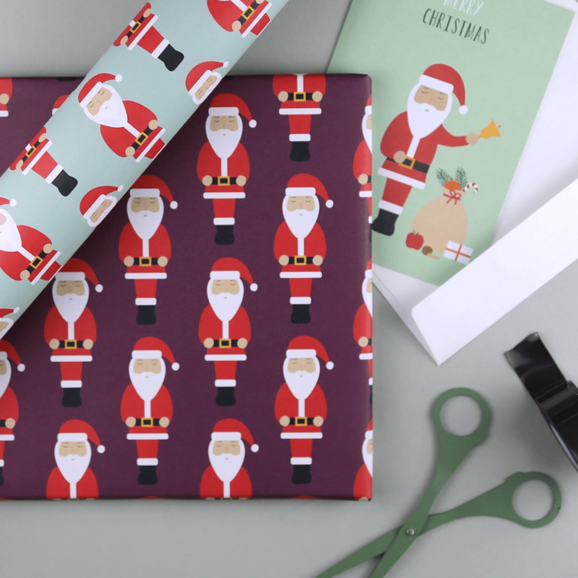 Kunst an Papier Carta regalo Foglio di carta regalo Babbo Natale