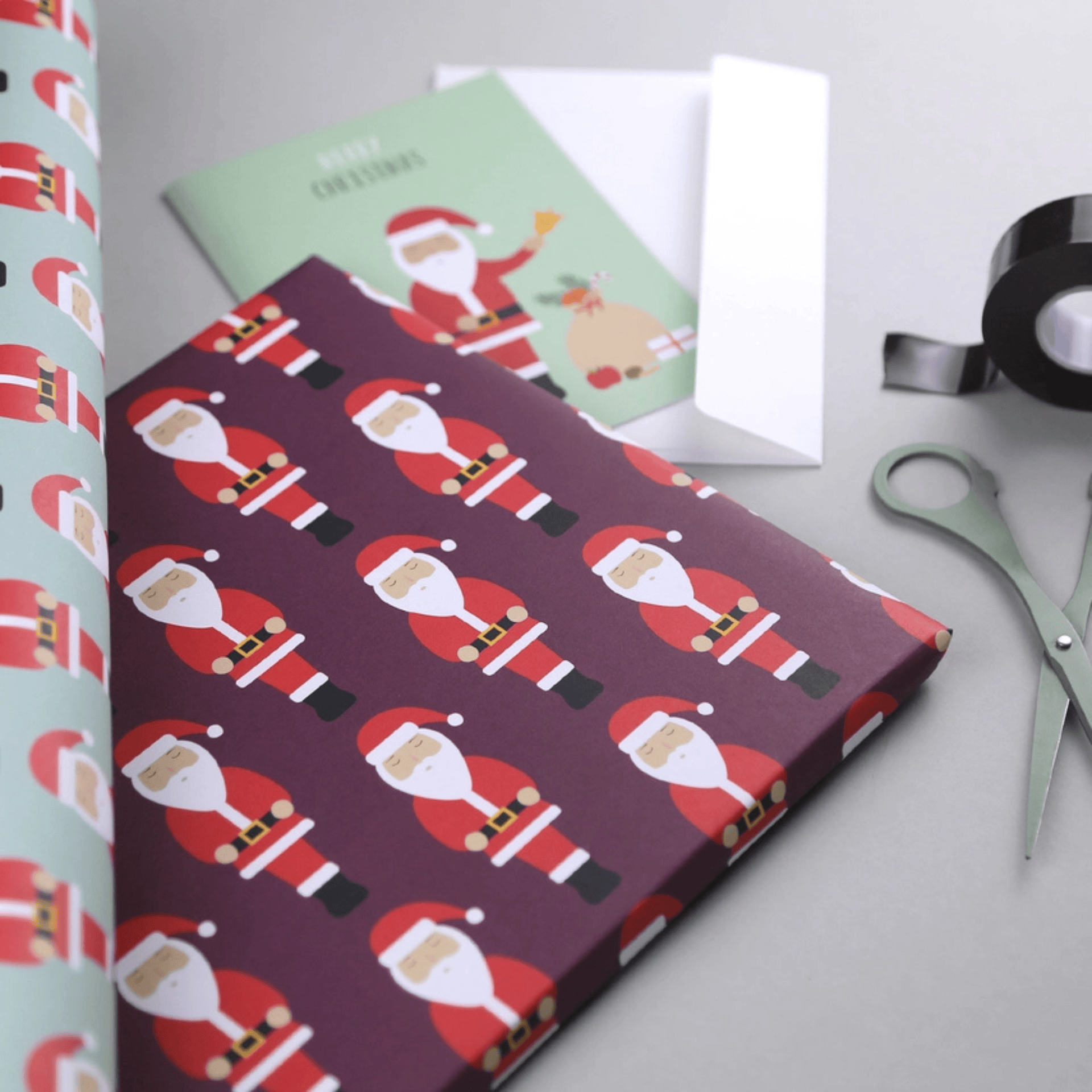 Kunst an Papier Carta regalo Foglio di carta regalo Babbo Natale