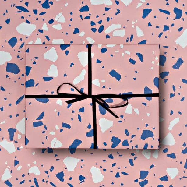 The Completist Carta regalo Foglio di carta regalo Pink Terrazzo