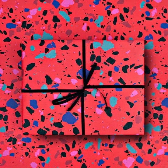 The Completist Carta regalo Foglio di carta regalo Xmas Terrazzo