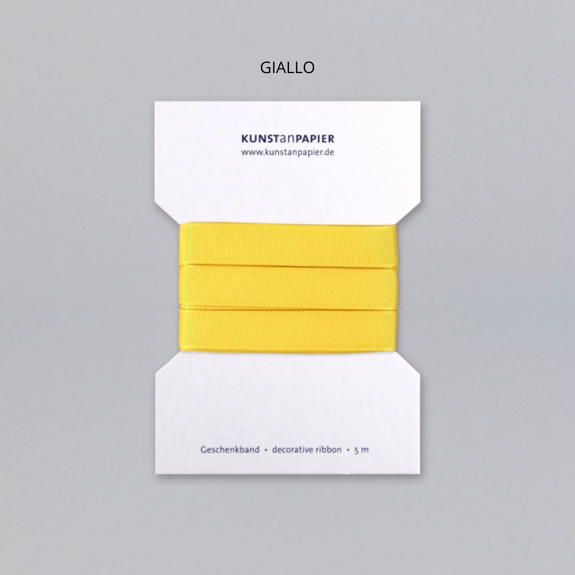 Kunst an Papier Carta regalo GIALLO Nastro Gift