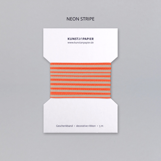 Kunst an Papier Carta regalo NEON STRIPE Nastro Gift