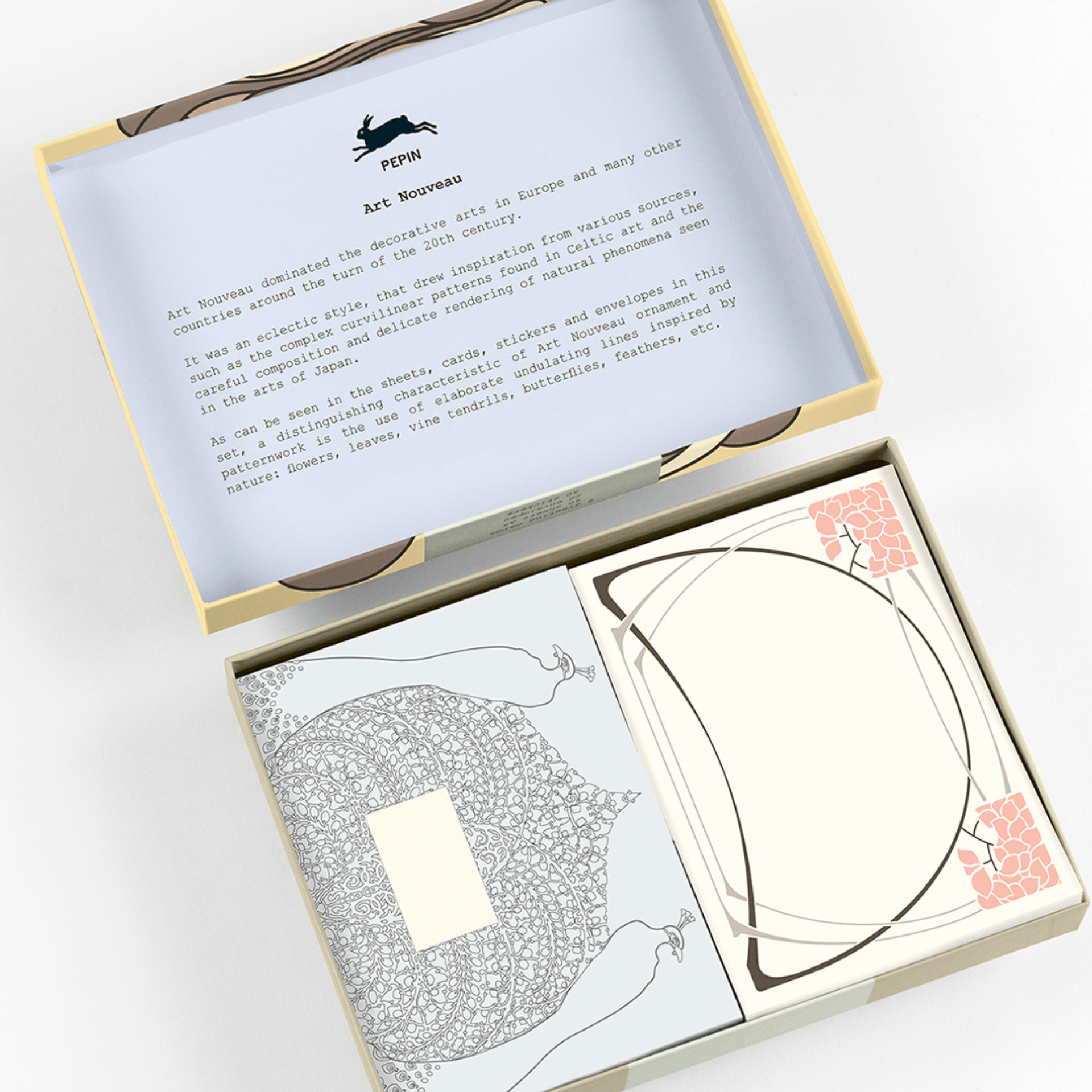 Pepin Press Carte da lettere Correspondence Set - Art Nouveau