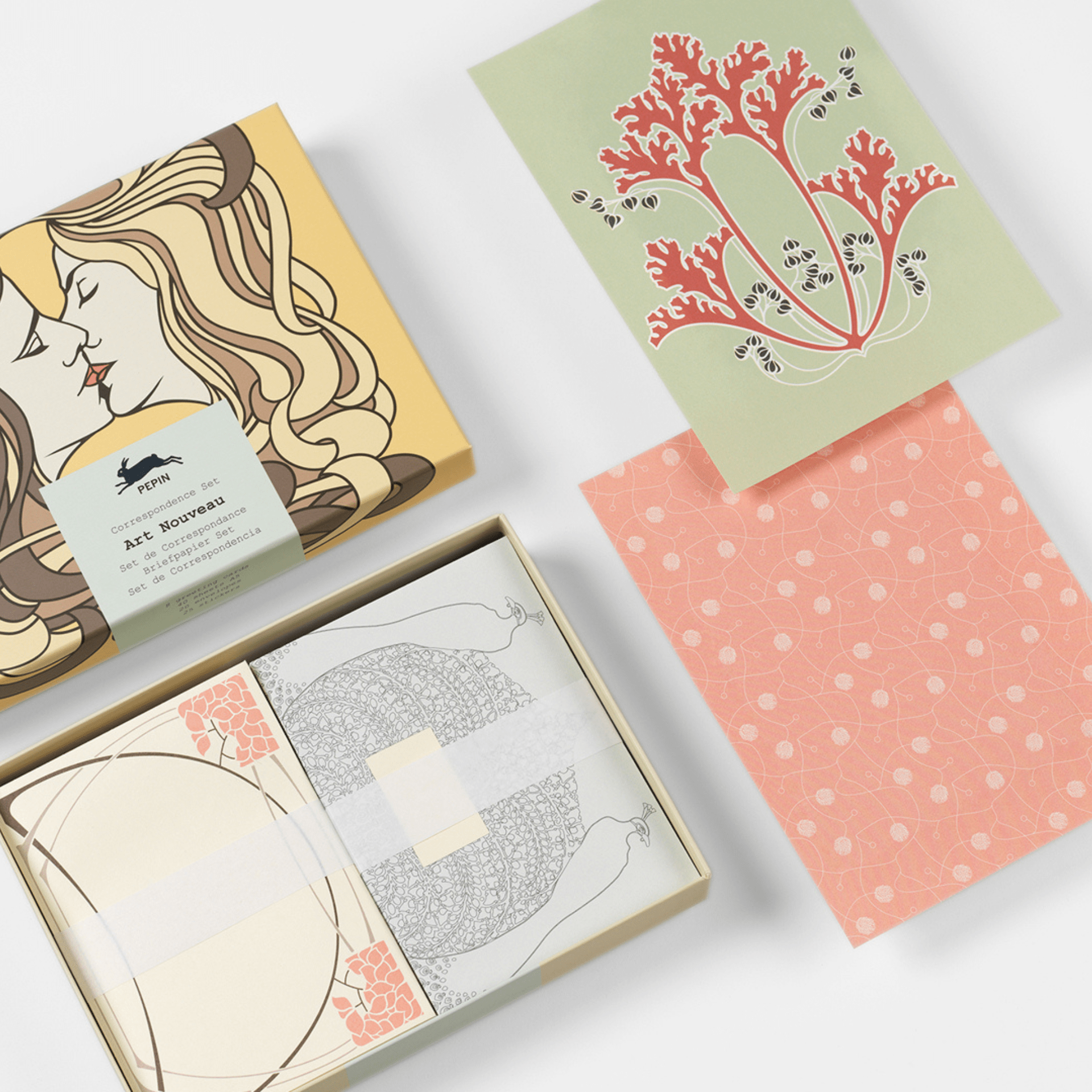 Pepin Press Carte da lettere Correspondence Set - Art Nouveau
