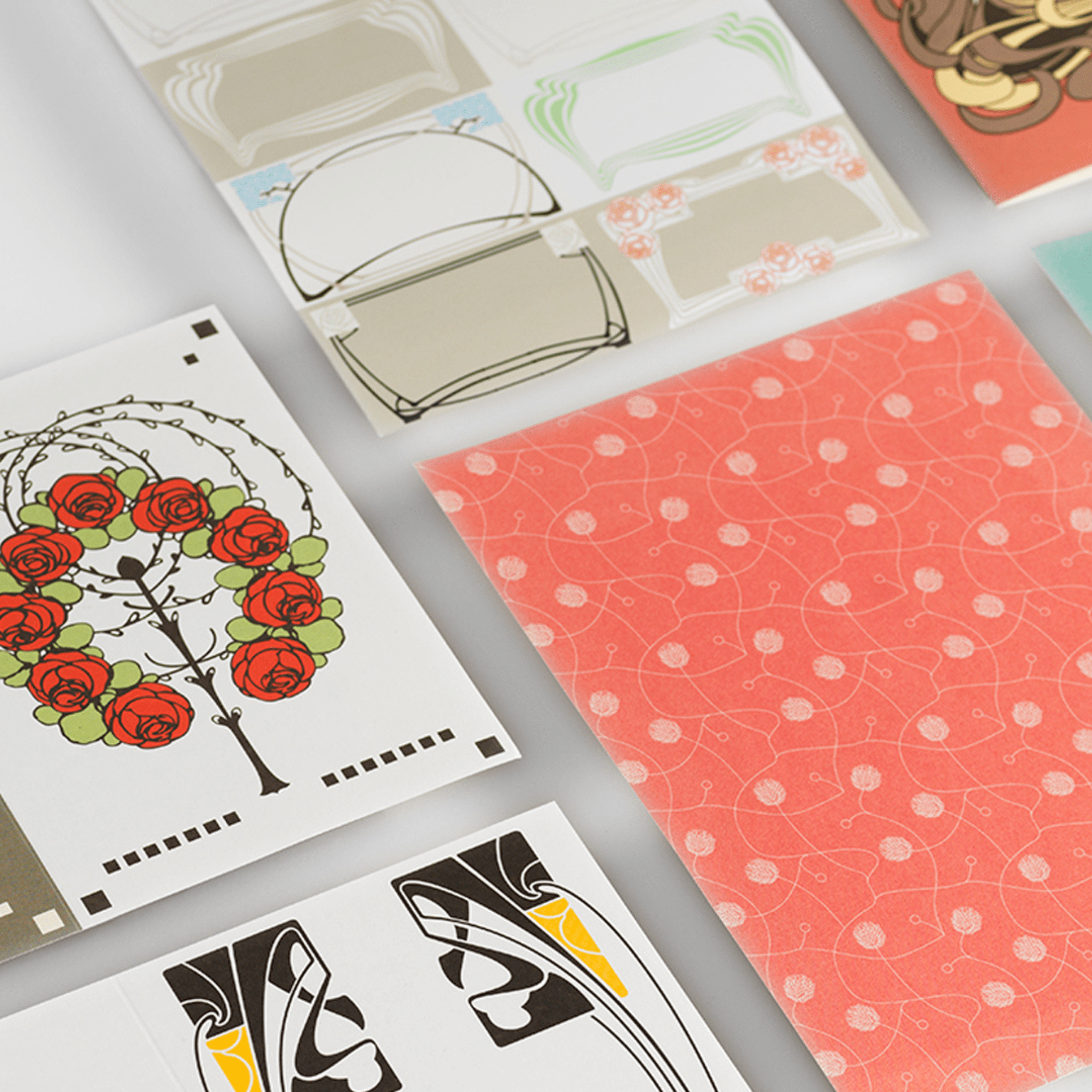 Pepin Press Carte da lettere Correspondence Set - Art Nouveau