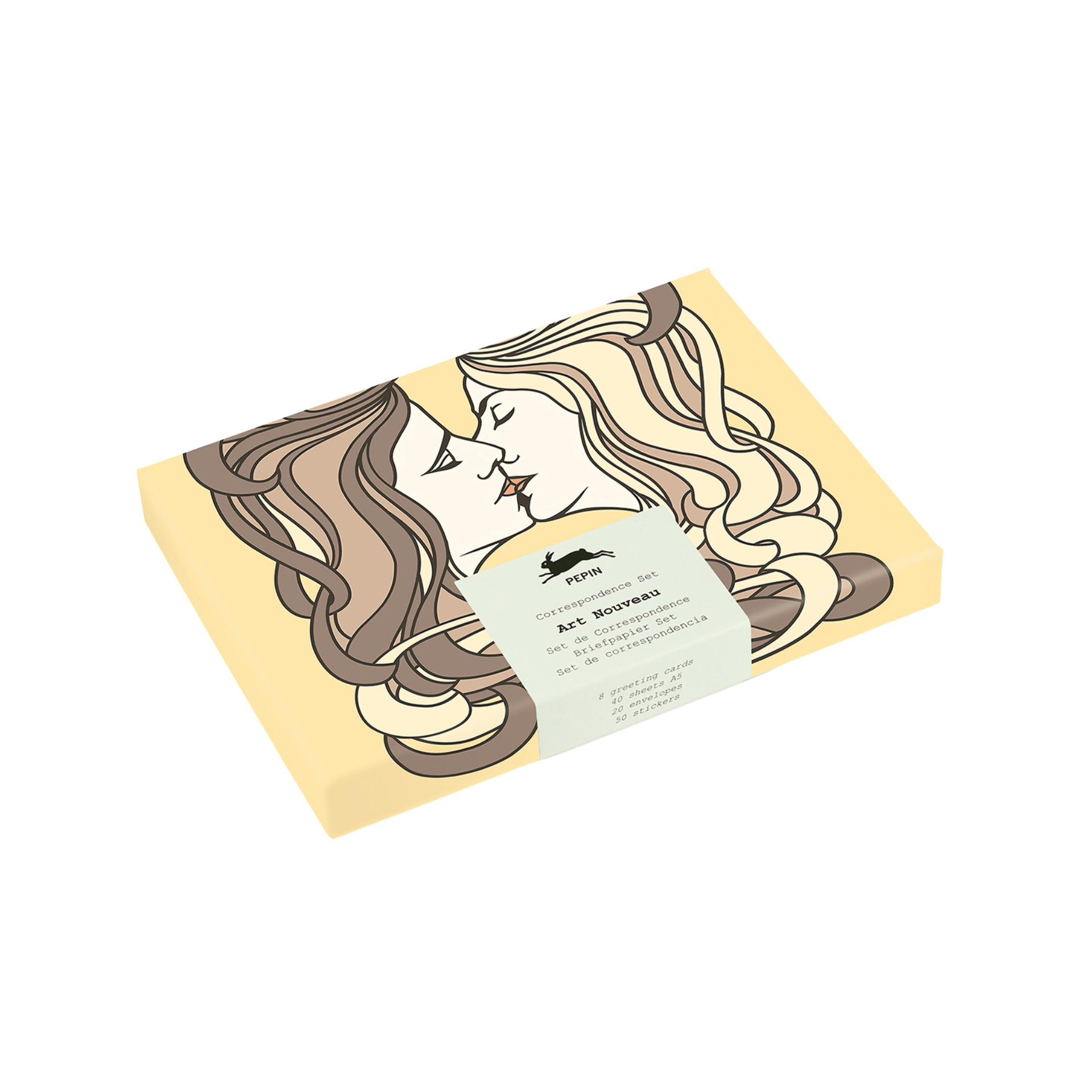 Pepin Press Carte da lettere Correspondence Set - Art Nouveau