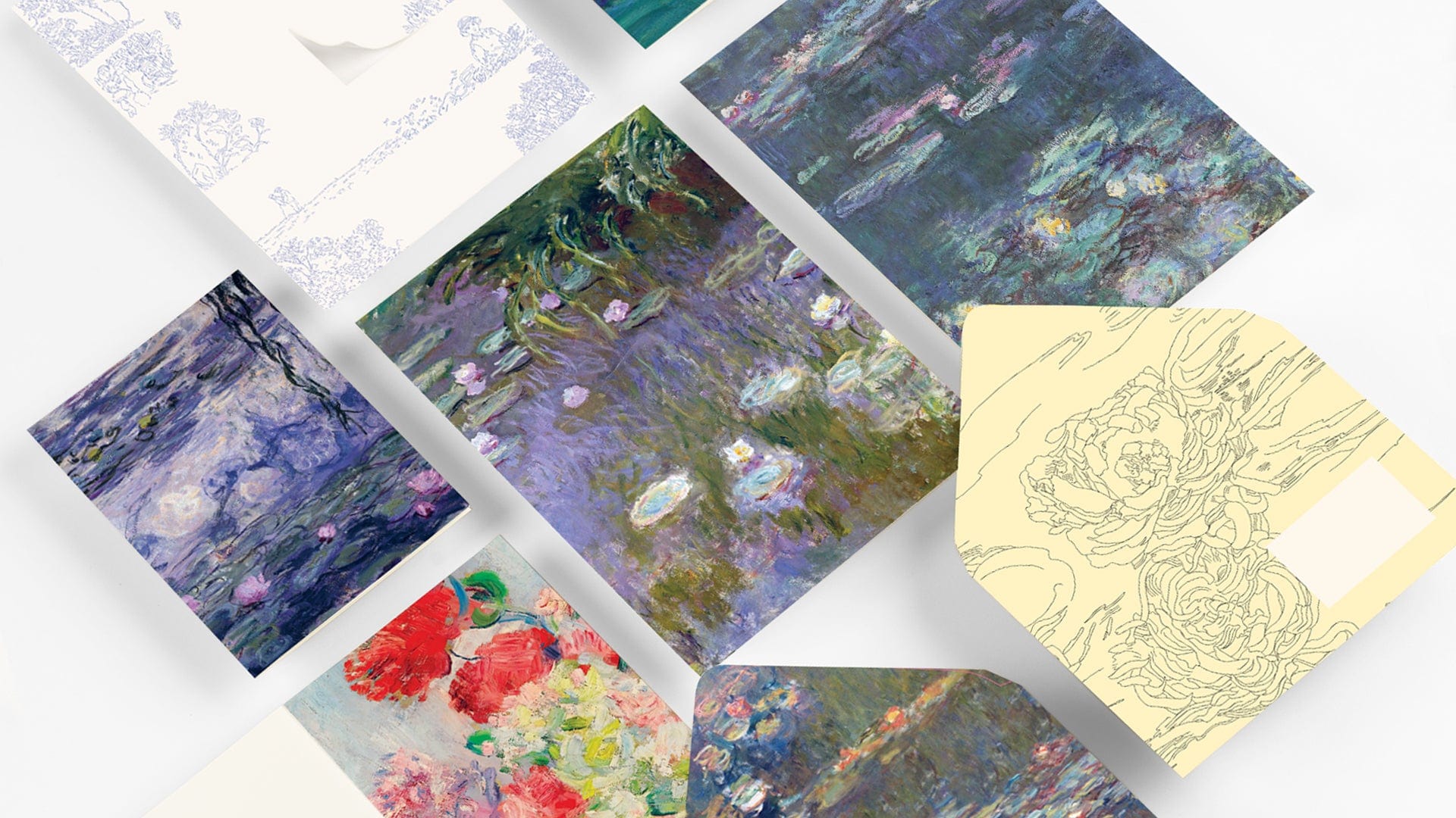 Pepin Press Carte da lettere Correspondence Set - Claude Monet