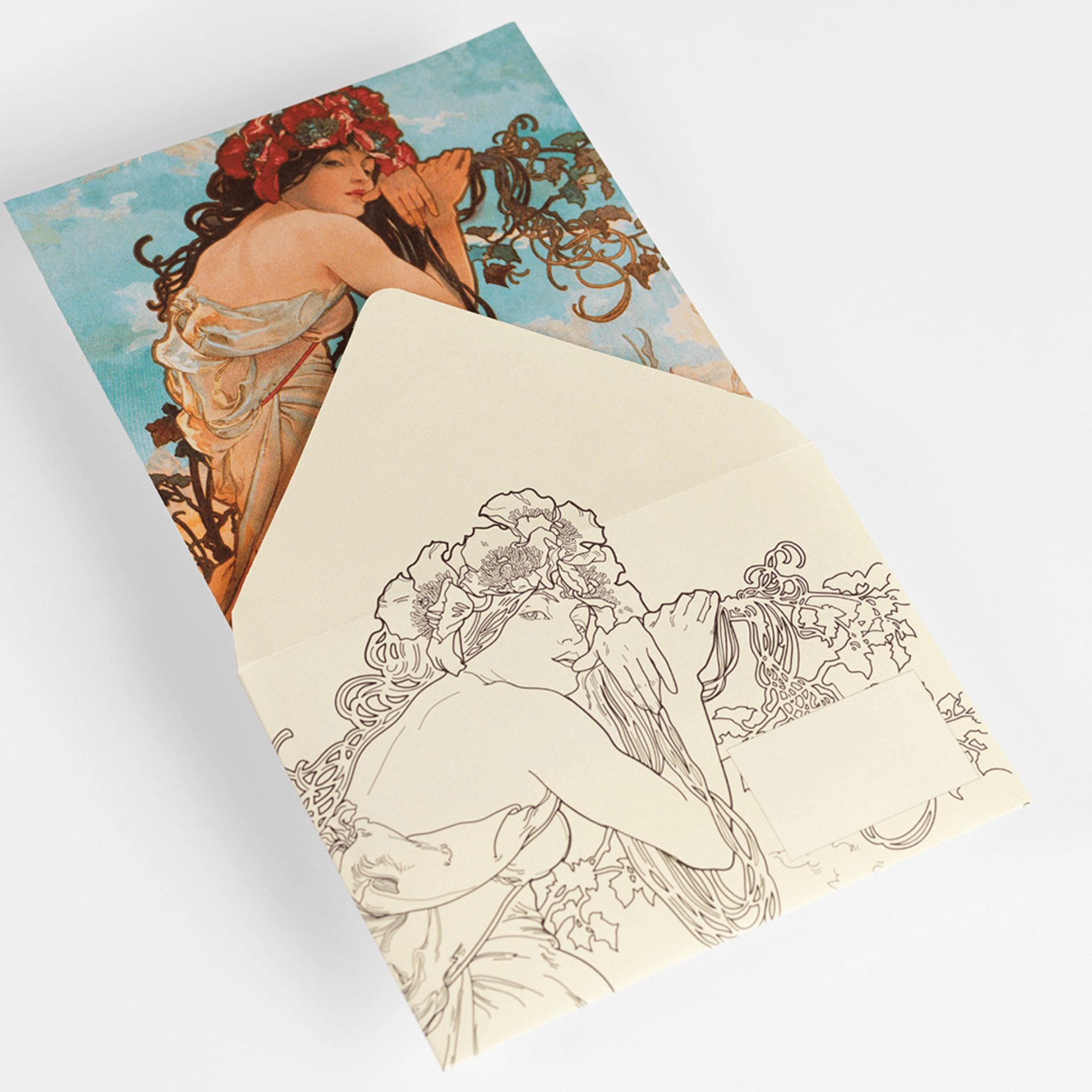 Pepin Press Carte da lettere Correspondence Set - Mucha