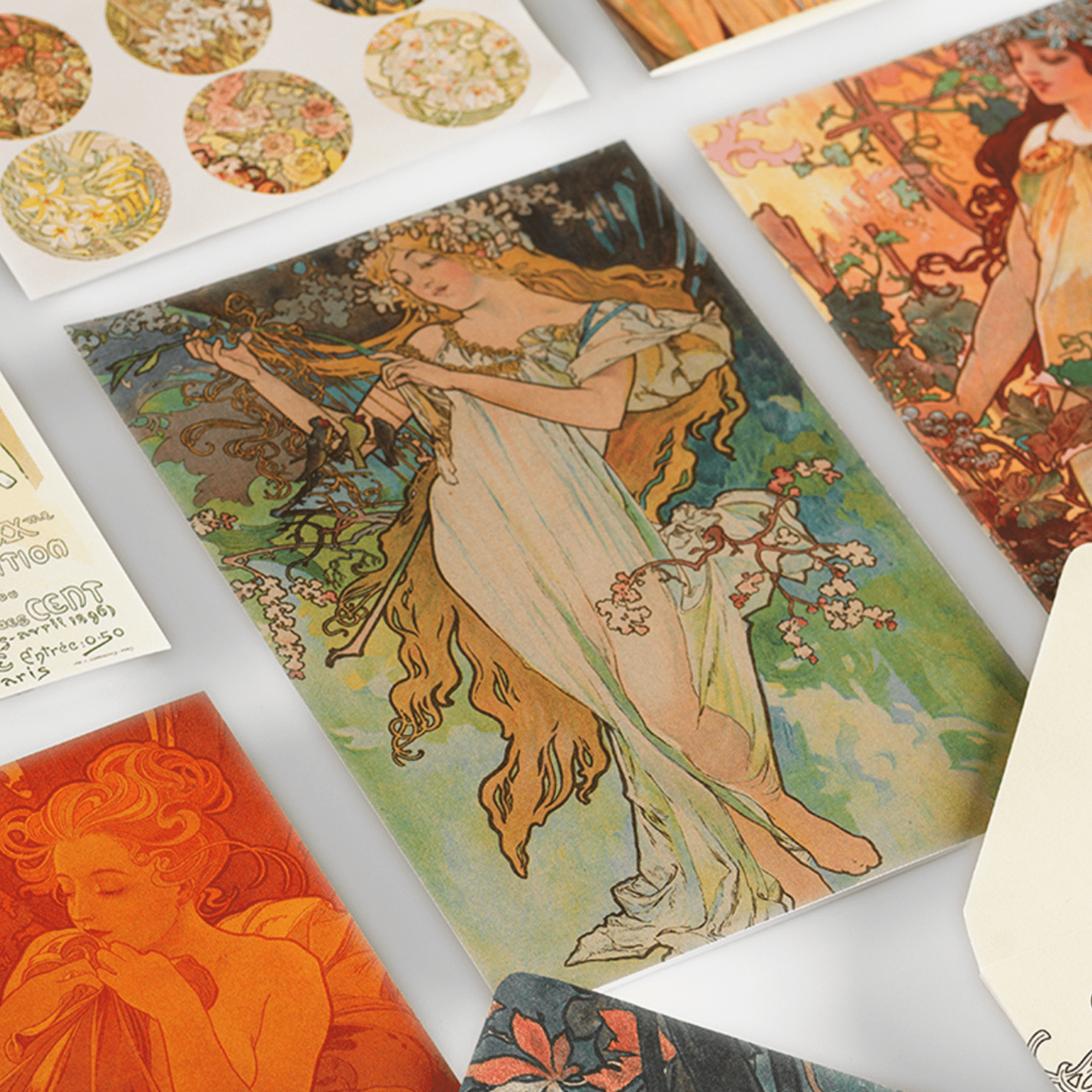 Pepin Press Carte da lettere Correspondence Set - Mucha