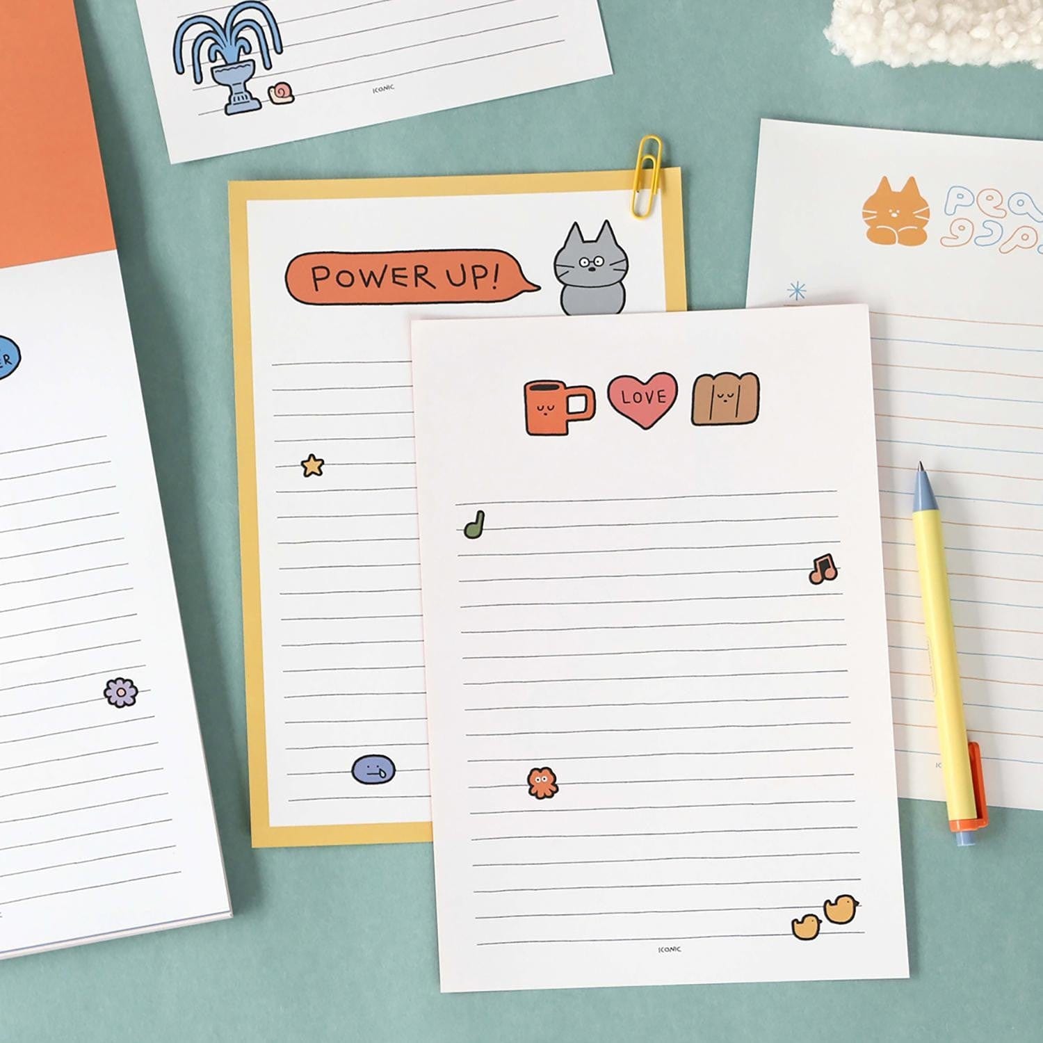 Iconic Carte da lettere Doodle Letter Pad