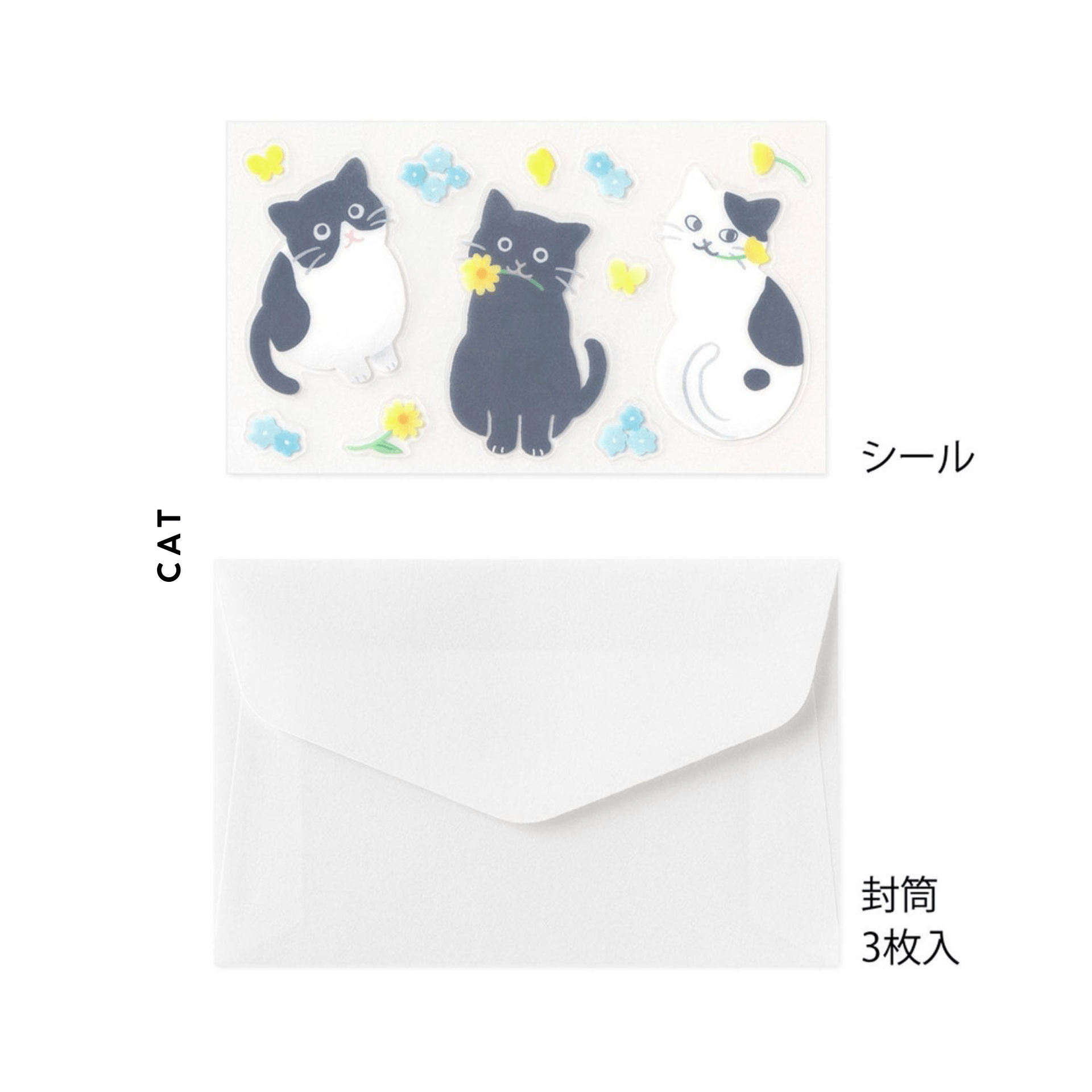 Midori Carte da lettere CAT Mini set Paper & Envelops Midori