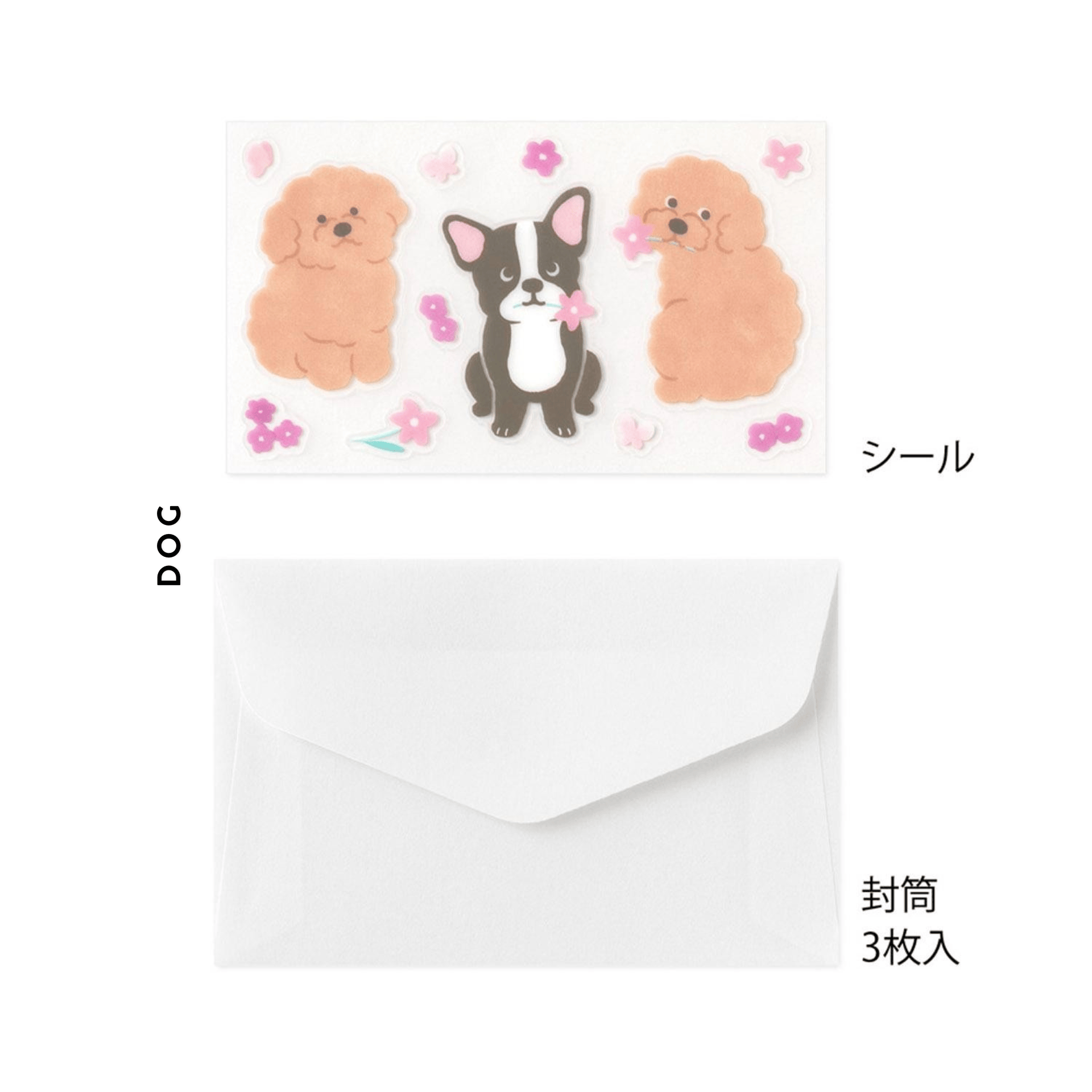 Midori Carte da lettere DOG Mini set Paper & Envelops Midori