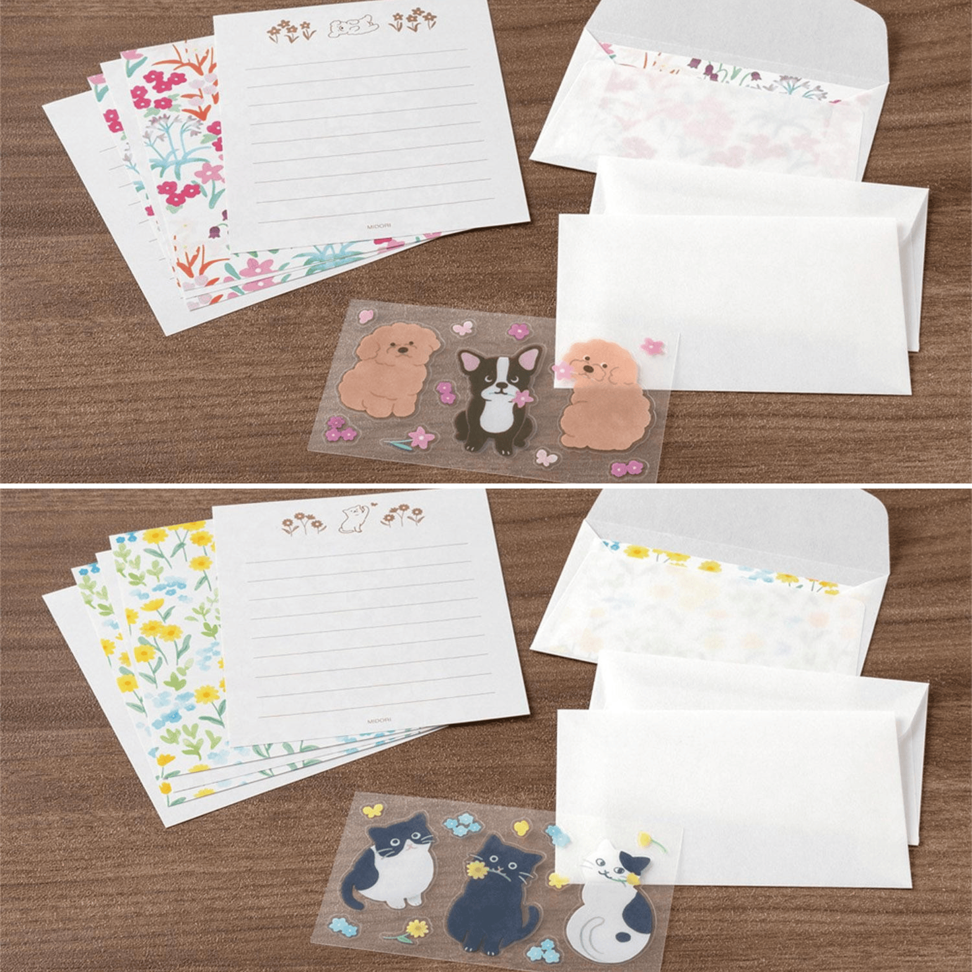 Midori Carte da lettere Mini set Paper & Envelops Midori